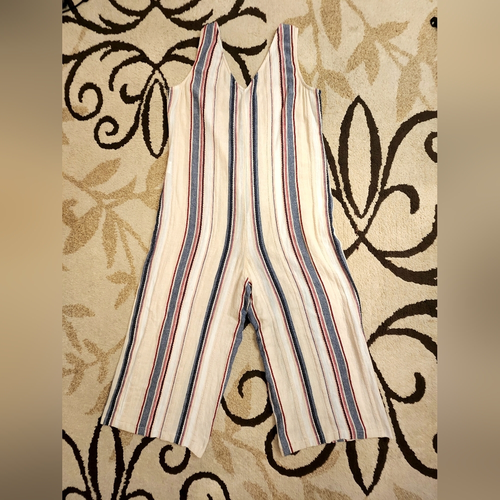 Lily Black Striped Sleeveless Jumpsuit - Picture 6 of 8